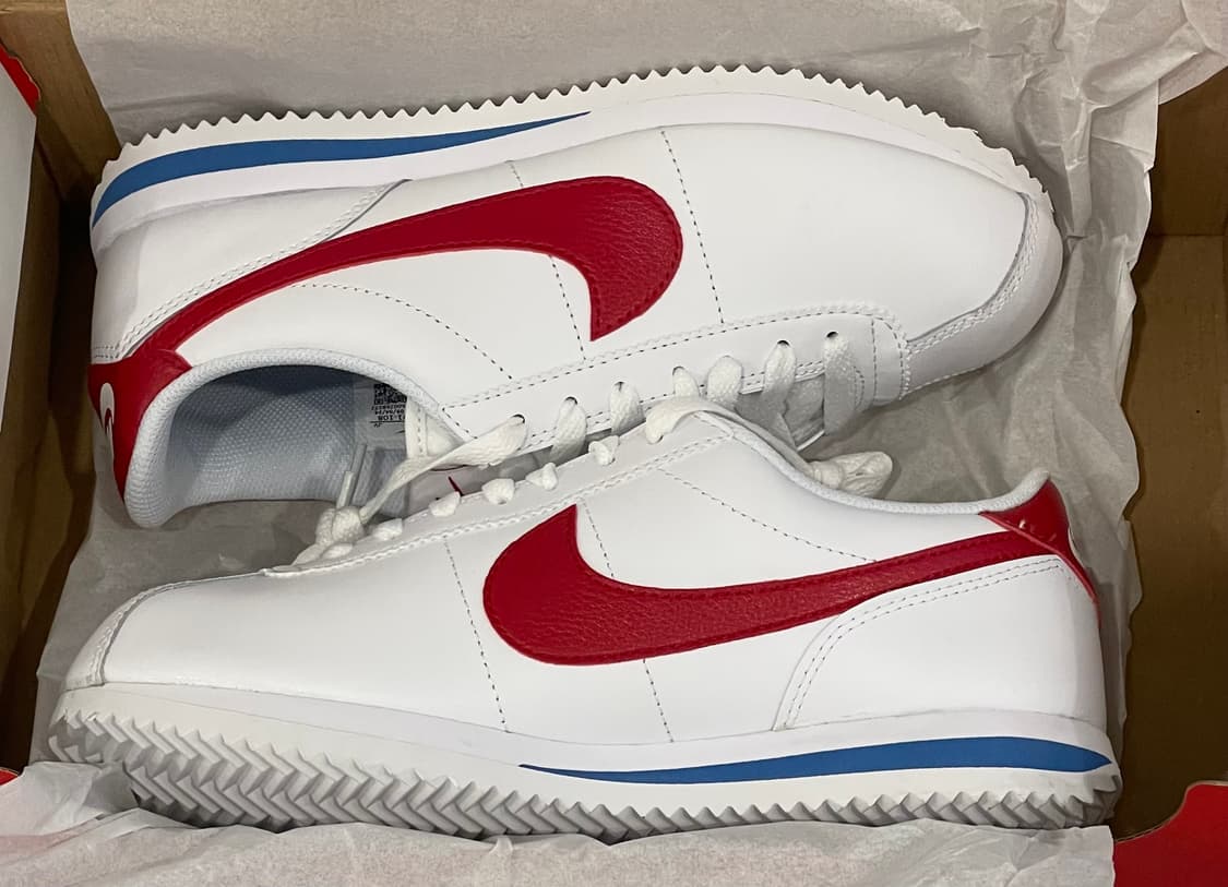 나이키 우먼스 코르테즈 화이트바시티레드 신품 상품이미지3