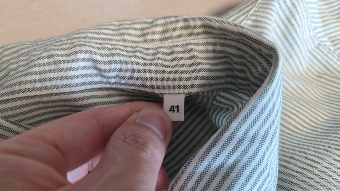 Ami 아미 스몰 하트 스트라이프 옥스포드 셔츠  상품이미지5