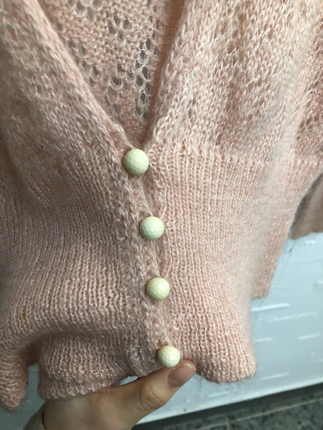 light pink cardigan 상품이미지5