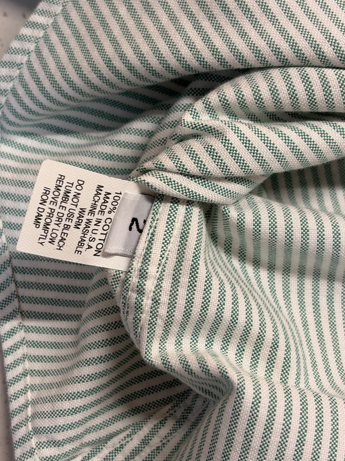 09‘ 톰브라운 아카이브 그린 스트라이프 셔츠 [size 2] 상품이미지4