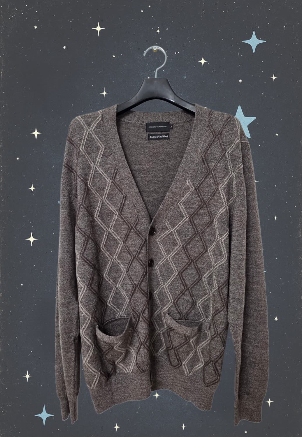 간사이야마모토 100%울 빈티지가디건 Unisex L 상품이미지1
