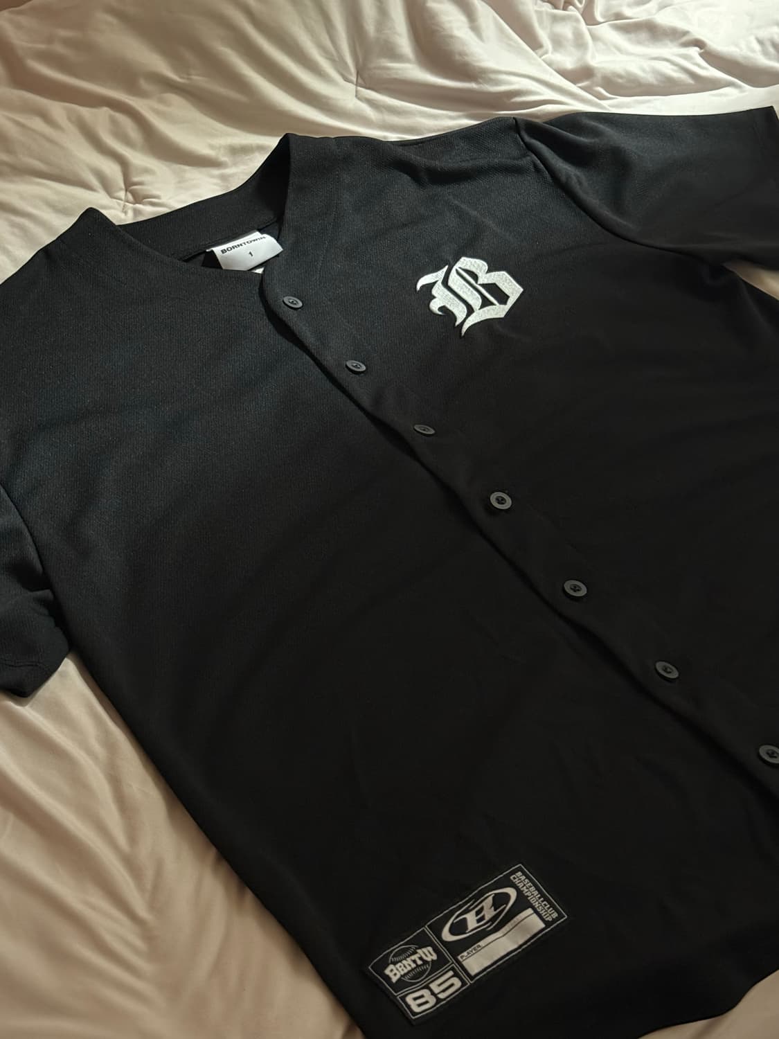 본투윈 베이스볼 져지 티셔츠 블랙 상품이미지3