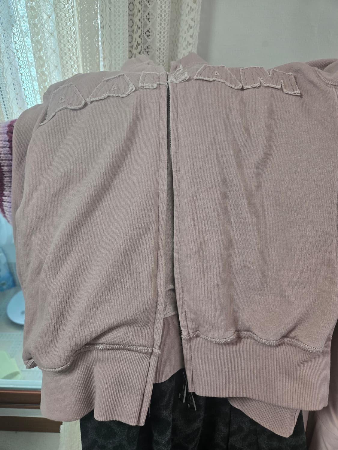 아캄 후드집업 핑크 Logo Patch Zip-Up Hoodie (Pin 상품이미지3