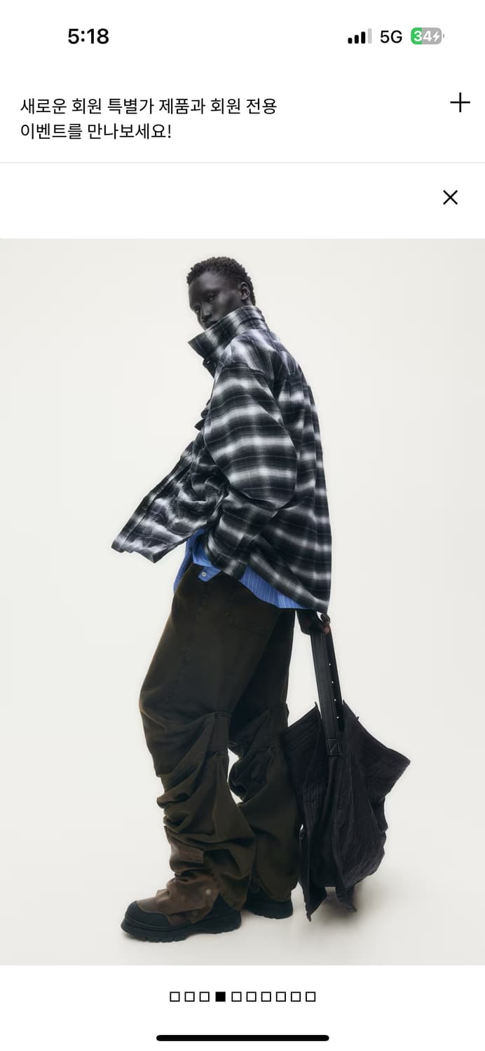 [글렌 마틴스 X H&M] 포일드 플란넬 오버셔츠 상품이미지3