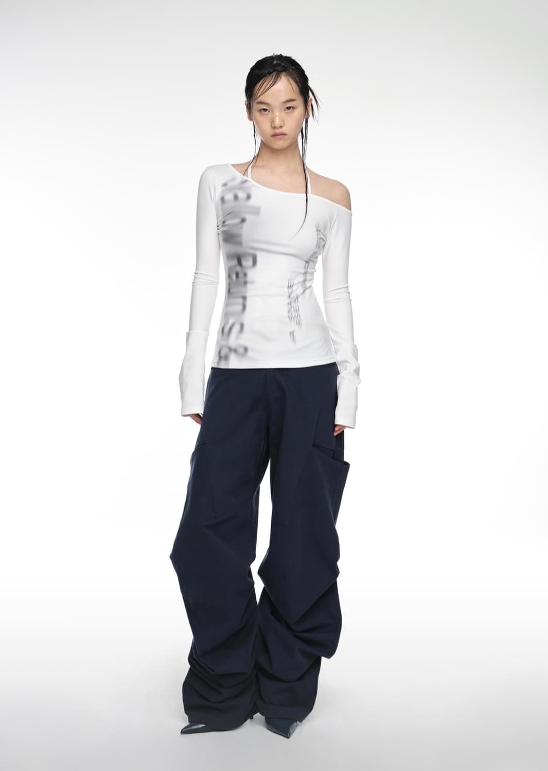 나체 PINTUCK WIDE PANTS MARINE BLUE 상품이미지1