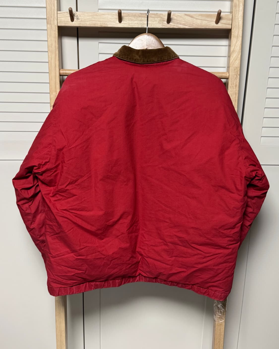 폴로 랄프로렌 코듀로이 푸퍼 딥레드 패딩 자켓 상품이미지5