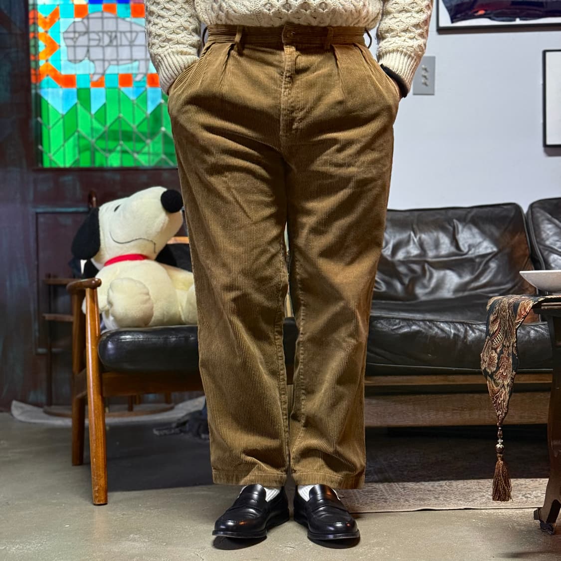 90‘s 폴로 랄프로렌 투턱 코듀로이 앤드류 팬츠 34 상품이미지7