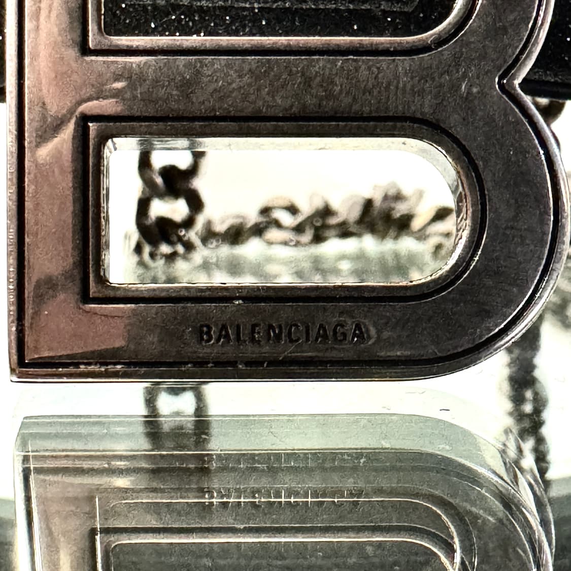 발렌시아가 아워글래스 체인 WOC 글리터 블랙 상품이미지6