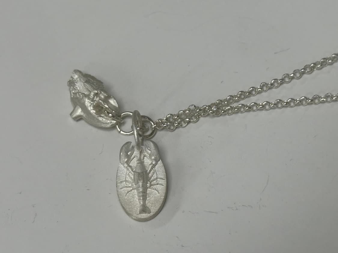 Sterling silver 탈피중인 랍스터 목걸이 상품이미지3