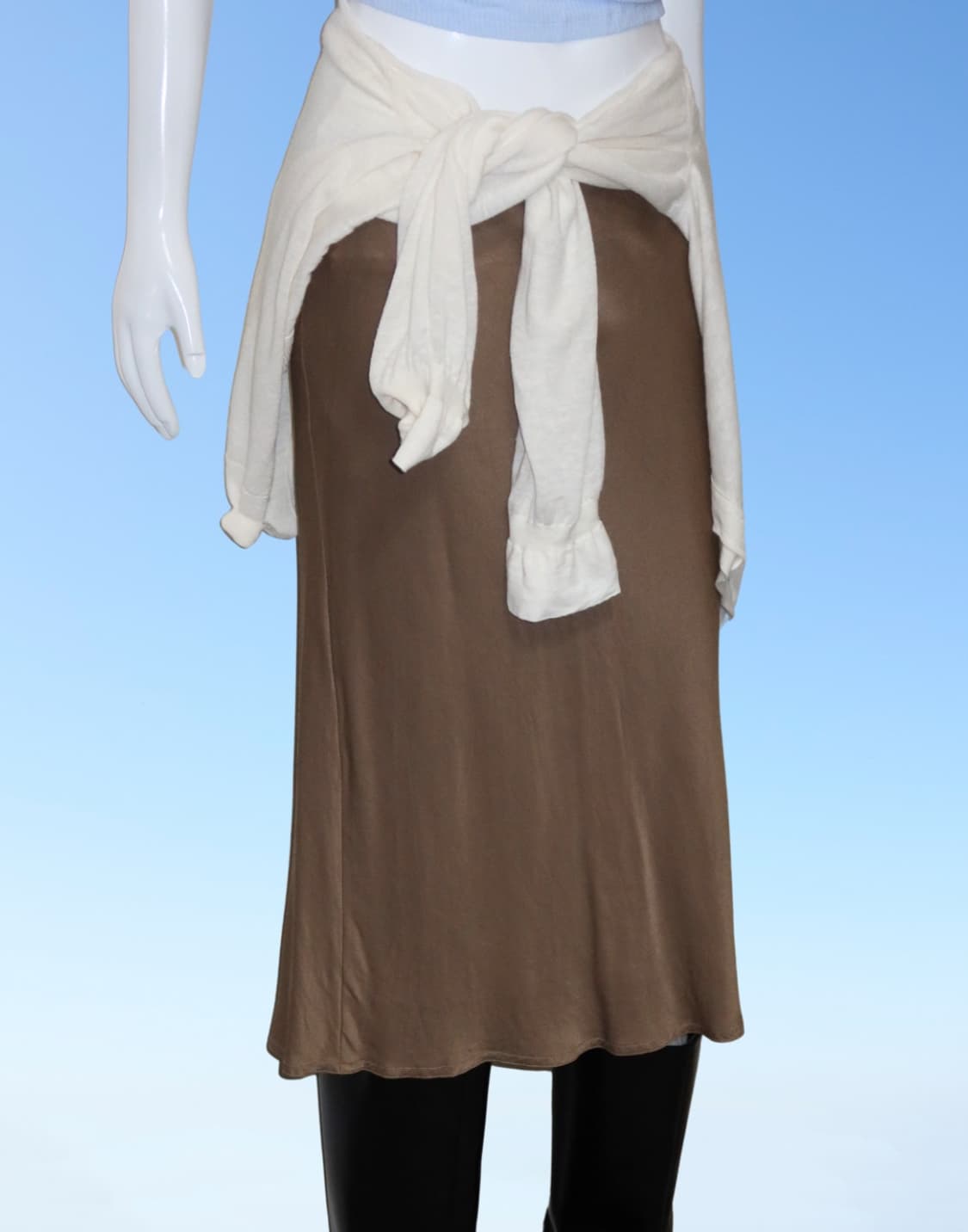 Mocha Satin Skirt 상품이미지1