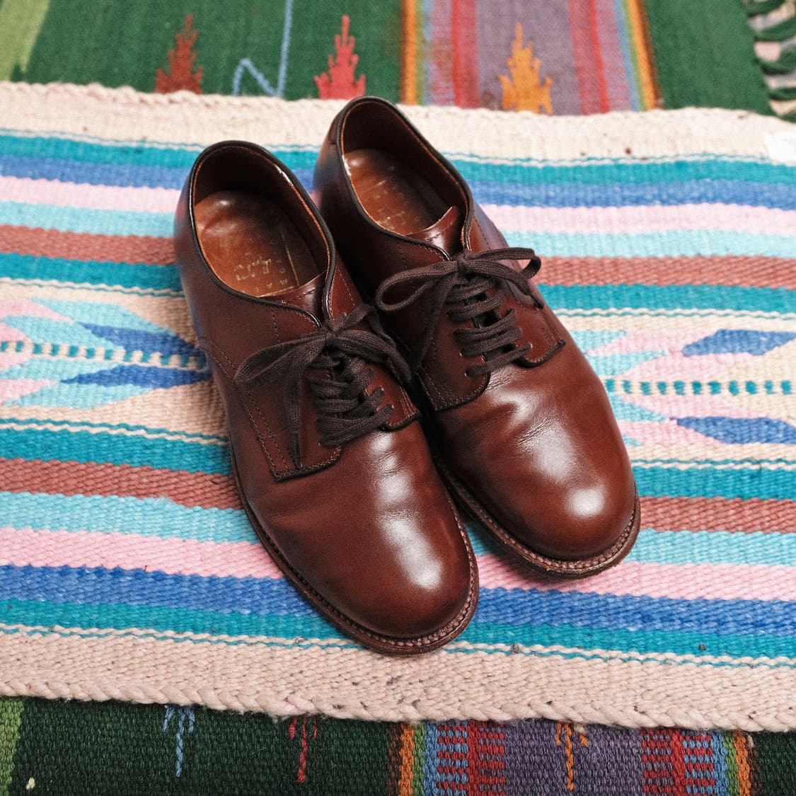 알든 빔즈 별주 카프 브라운 플레인 토 더비 6.5D/모디파이드 라스트 상품이미지2