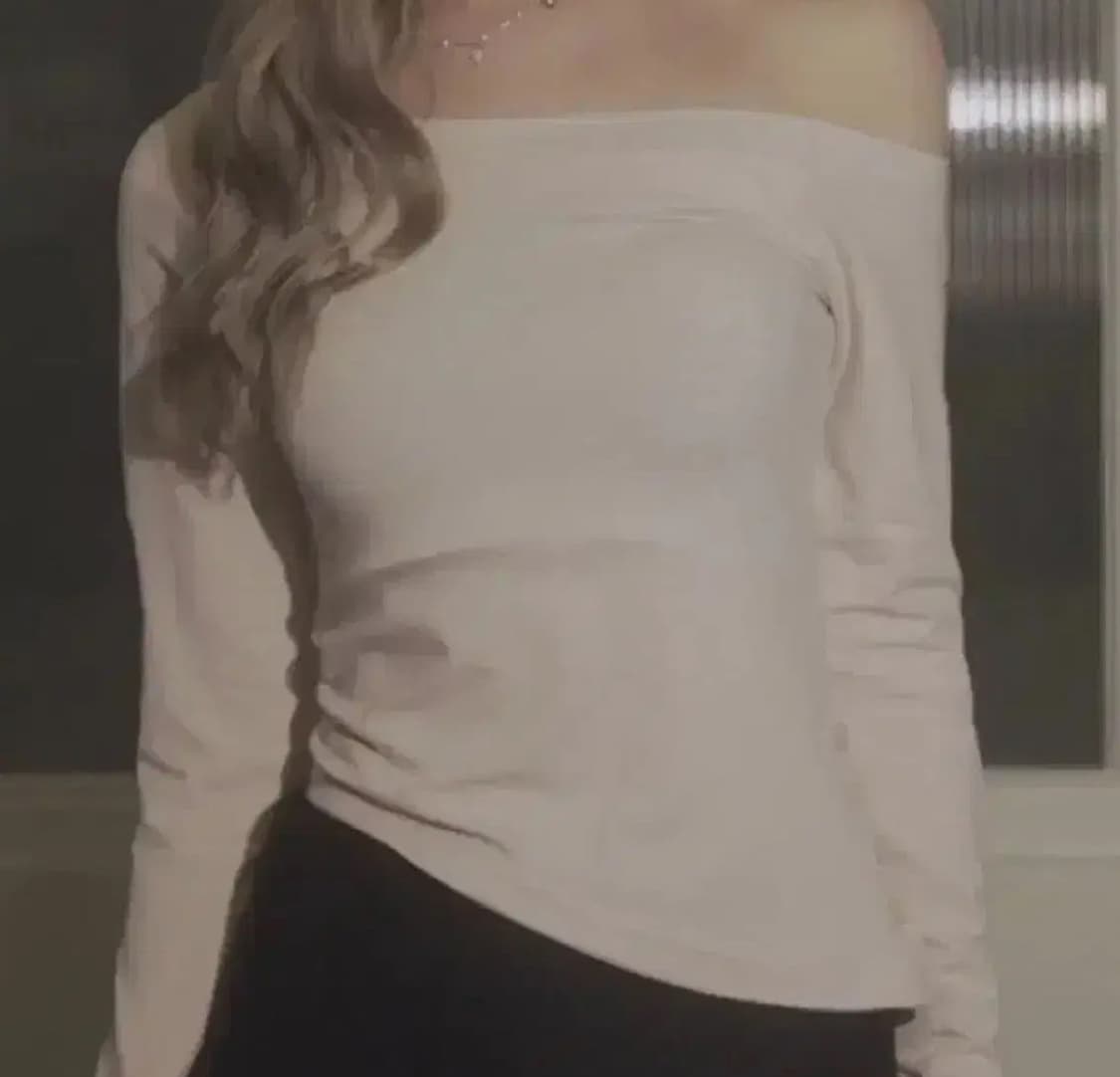 새상품) 벨리아르 원숄더 버튼티 핑크 상품이미지1