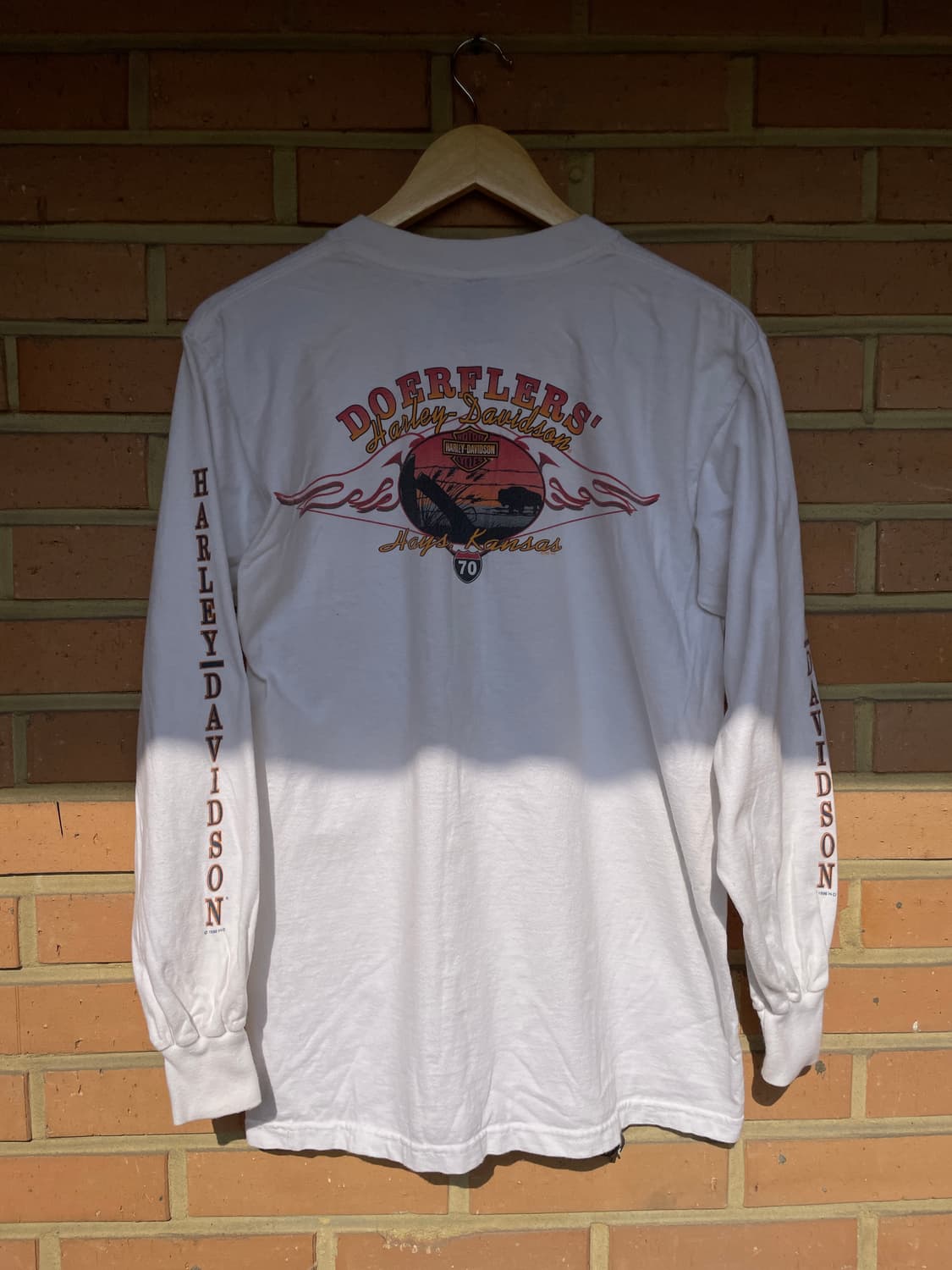 [M] 90s made USA 할리데이비슨 롱 슬리브 긴팔 티셔츠  상품이미지2