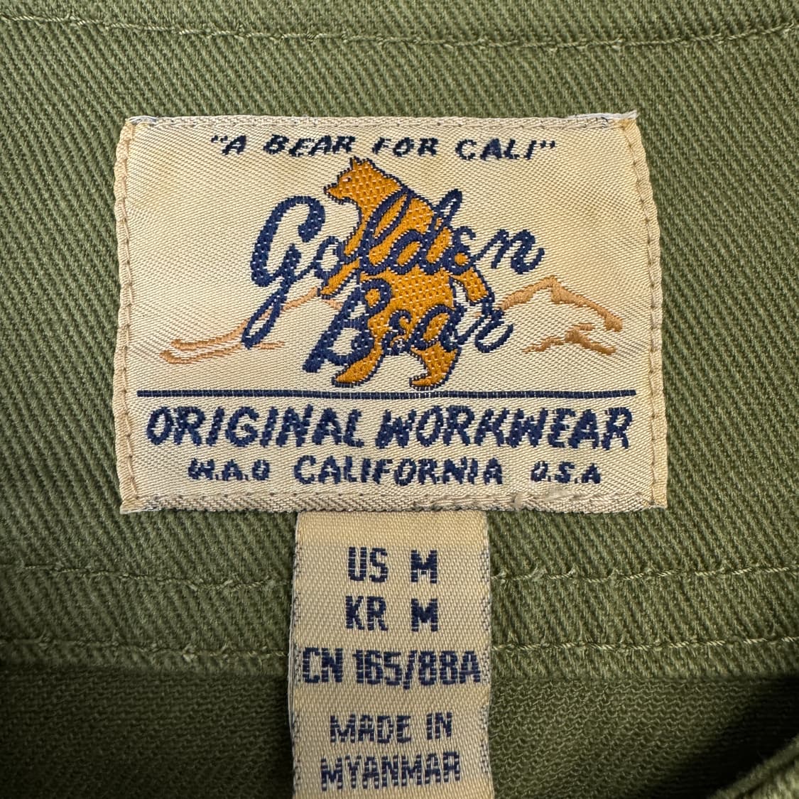 골든베어 밀리터리 캔버스 자켓 카키 상품이미지6