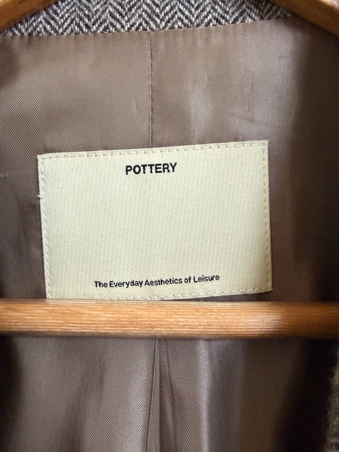 포터리 셔틀랜드 울 싱글 브레스티드 자킷 헤링본 자켓 상품이미지3