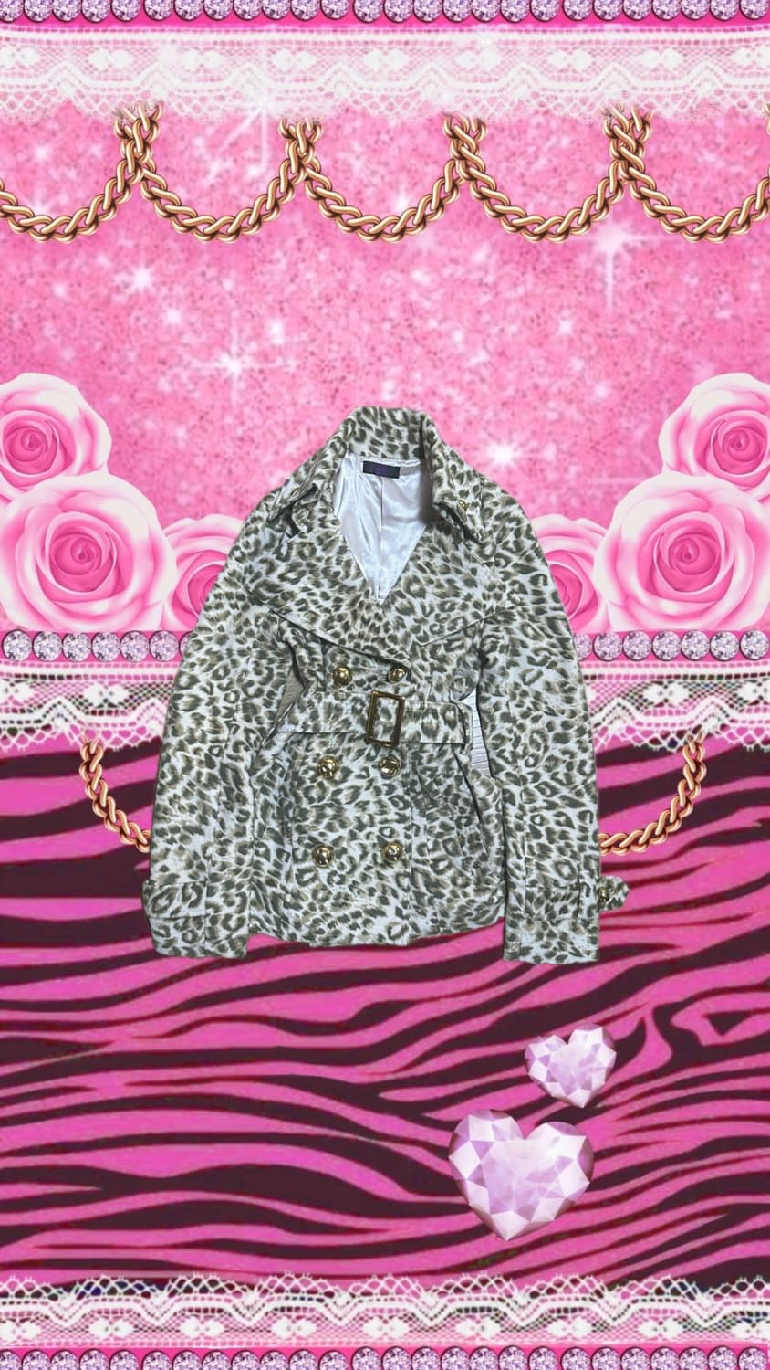 빈티지 리얼 마즈 호피 레오파드 벨트 코트 오네갸루 오리엔탈 공겜여주 상품이미지1