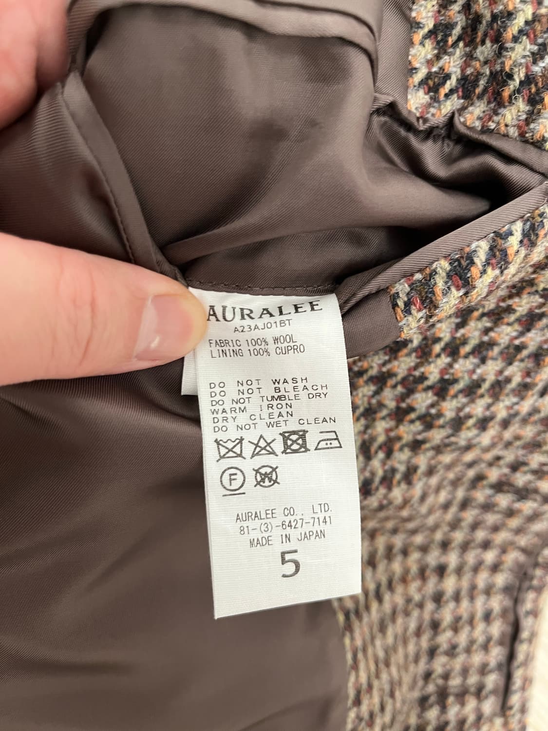 [5]AURALEE 하운드투스 체크 블레이저 상품이미지10