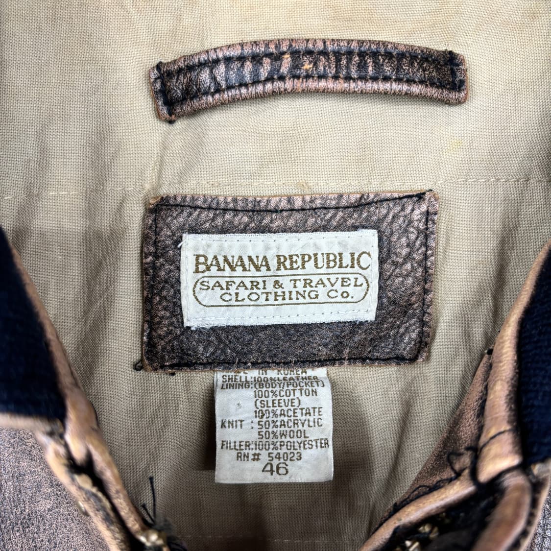 80's 바나나 리퍼블릭 레더 봄버 자켓 상품이미지10