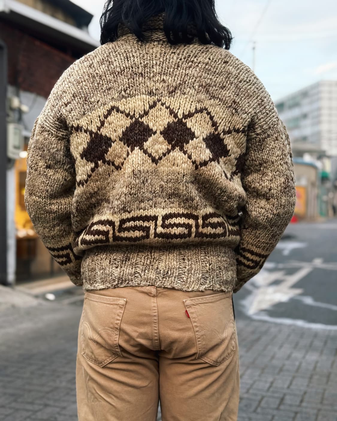 (60‘s 라이트닝 지퍼) 빈티지 코위찬 스웨터 105 상품이미지9