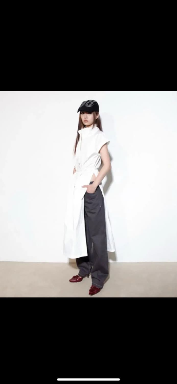 Onska 온스카 STRING MIX LAYERED DRESS 화이트 상품이미지1