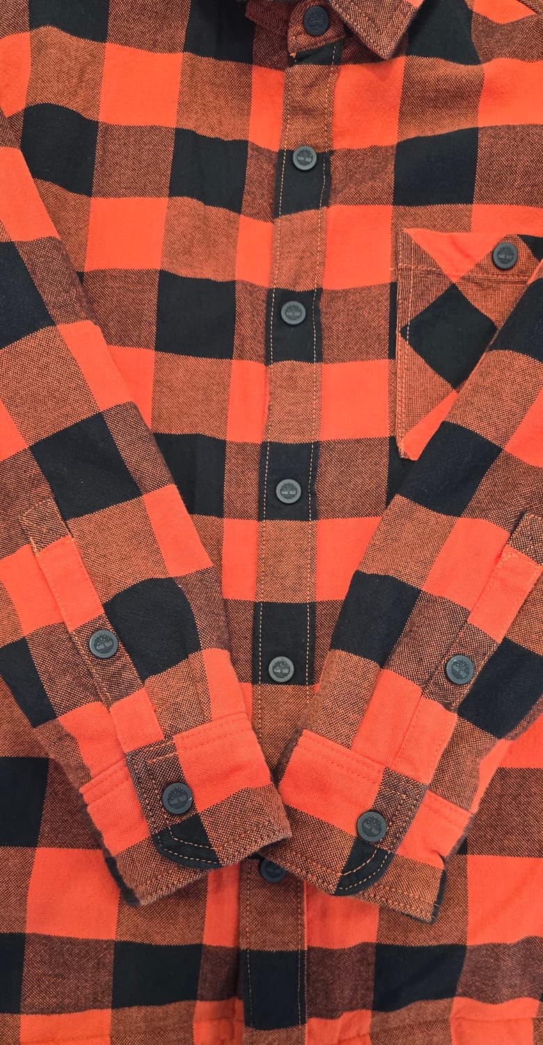 팀버랜드 레드 블랙 체크 셔츠 자켓 L 상품이미지9