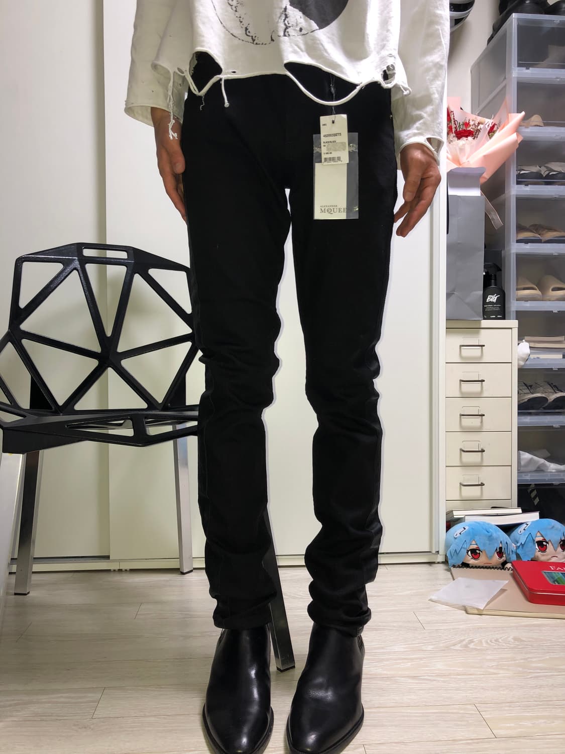 알렉산더맥퀸 레더 포인트 스키니진 46사이즈 상품이미지2