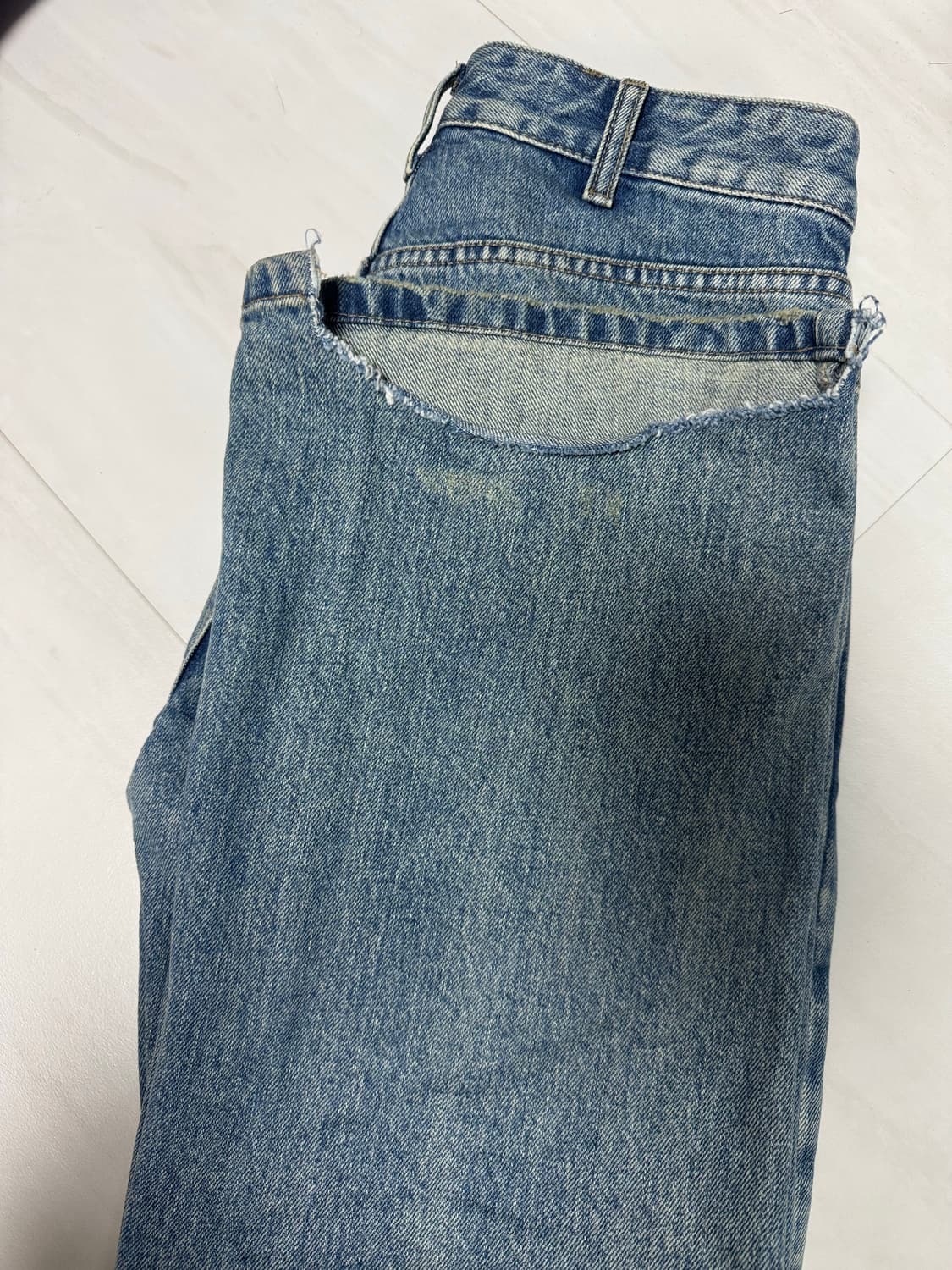 openYY DENIM TRUCKER PANTS (BLUE) 상품이미지6