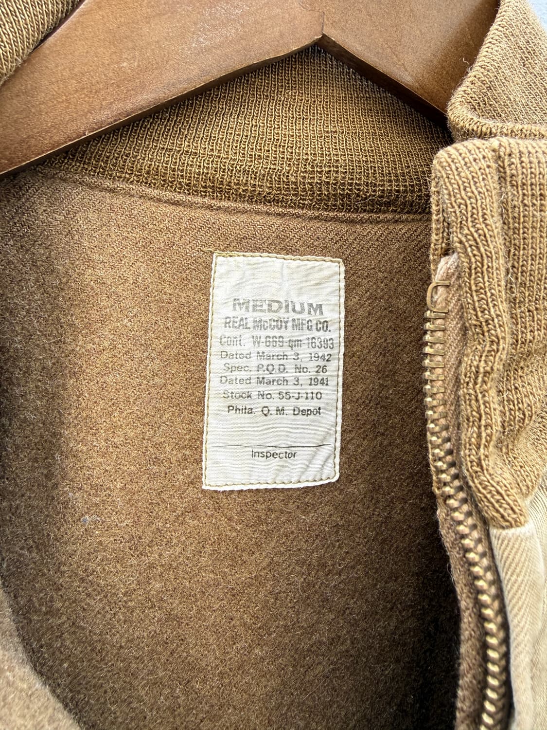 리얼맥코이 40s WWII 2nd 탱커자켓 M 상품이미지3