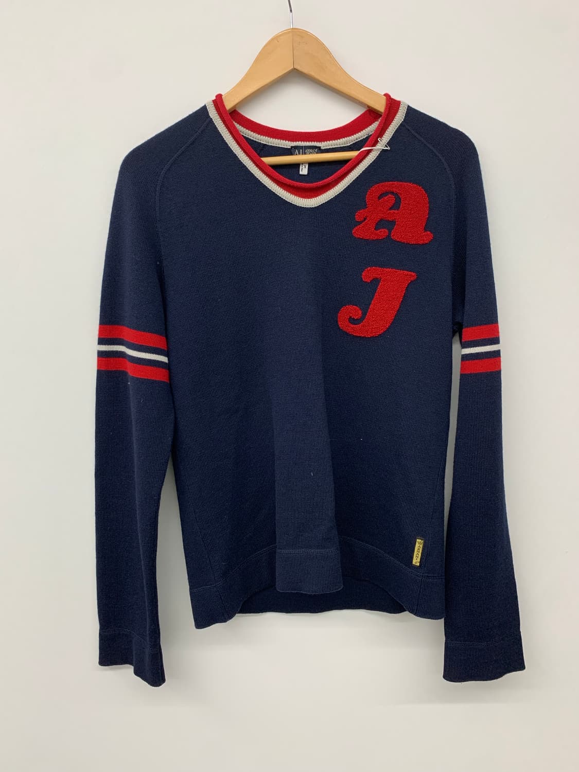 Armani jeans 90s 패치 니트(made in italy) 상품이미지2
