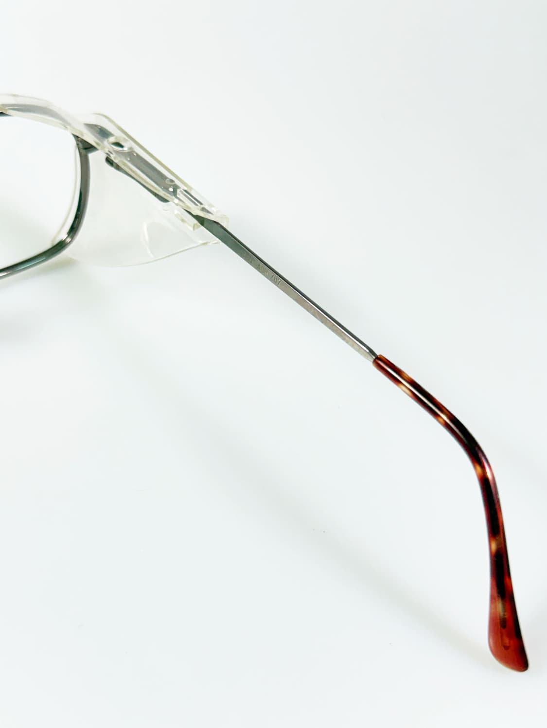 90s 유로피안 건메탈 슬림 스퀘어 쉴드 빈티지 안경 상품이미지6