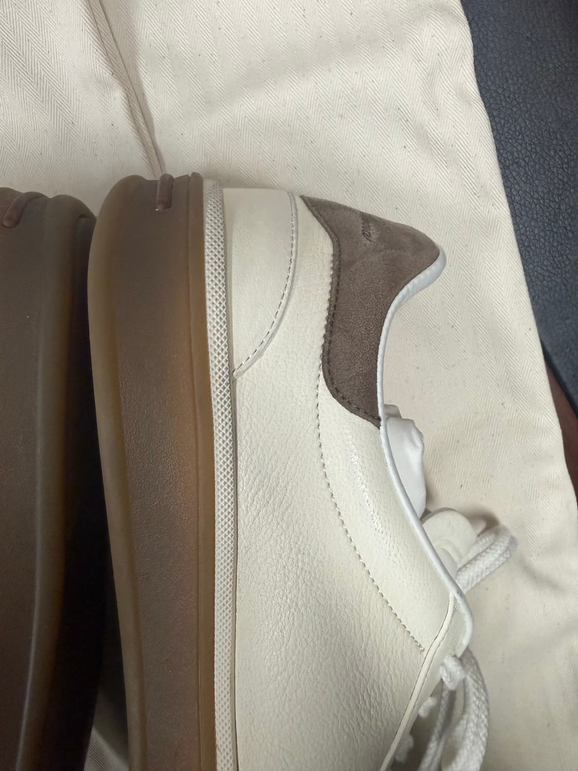 [41] 로로피아나 테니스 스니커즈 아이보리 상품이미지5