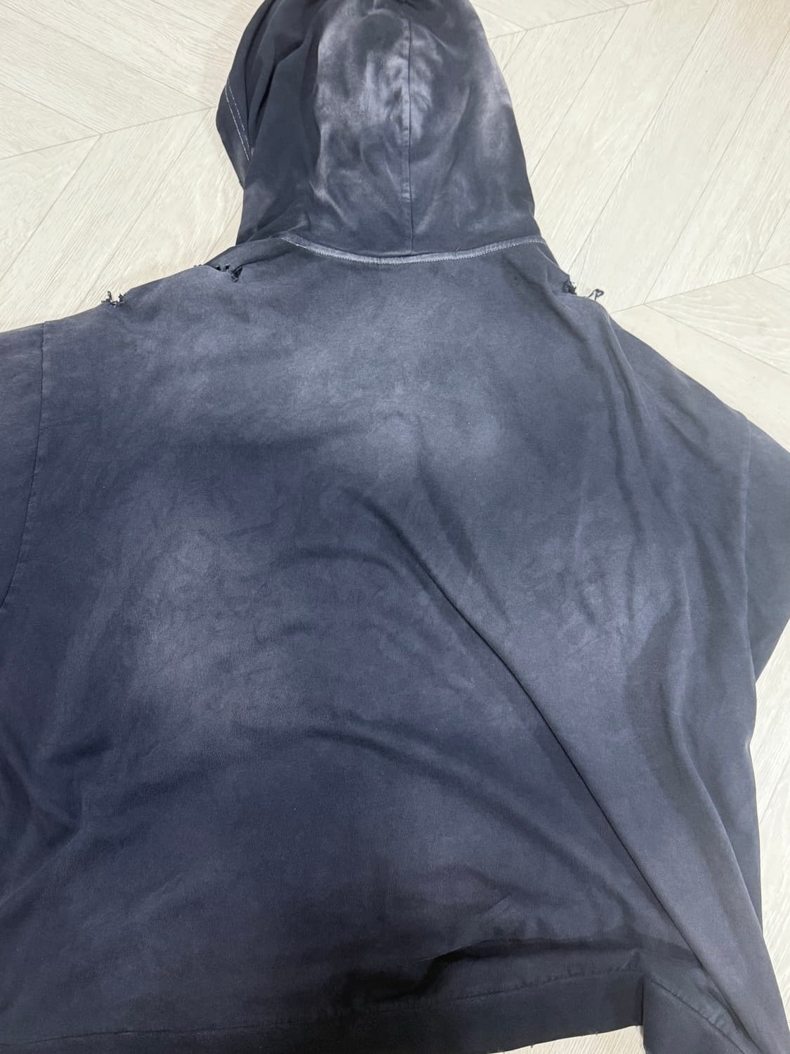 [2] rbU dyed 후드집업 블랙 상품이미지3