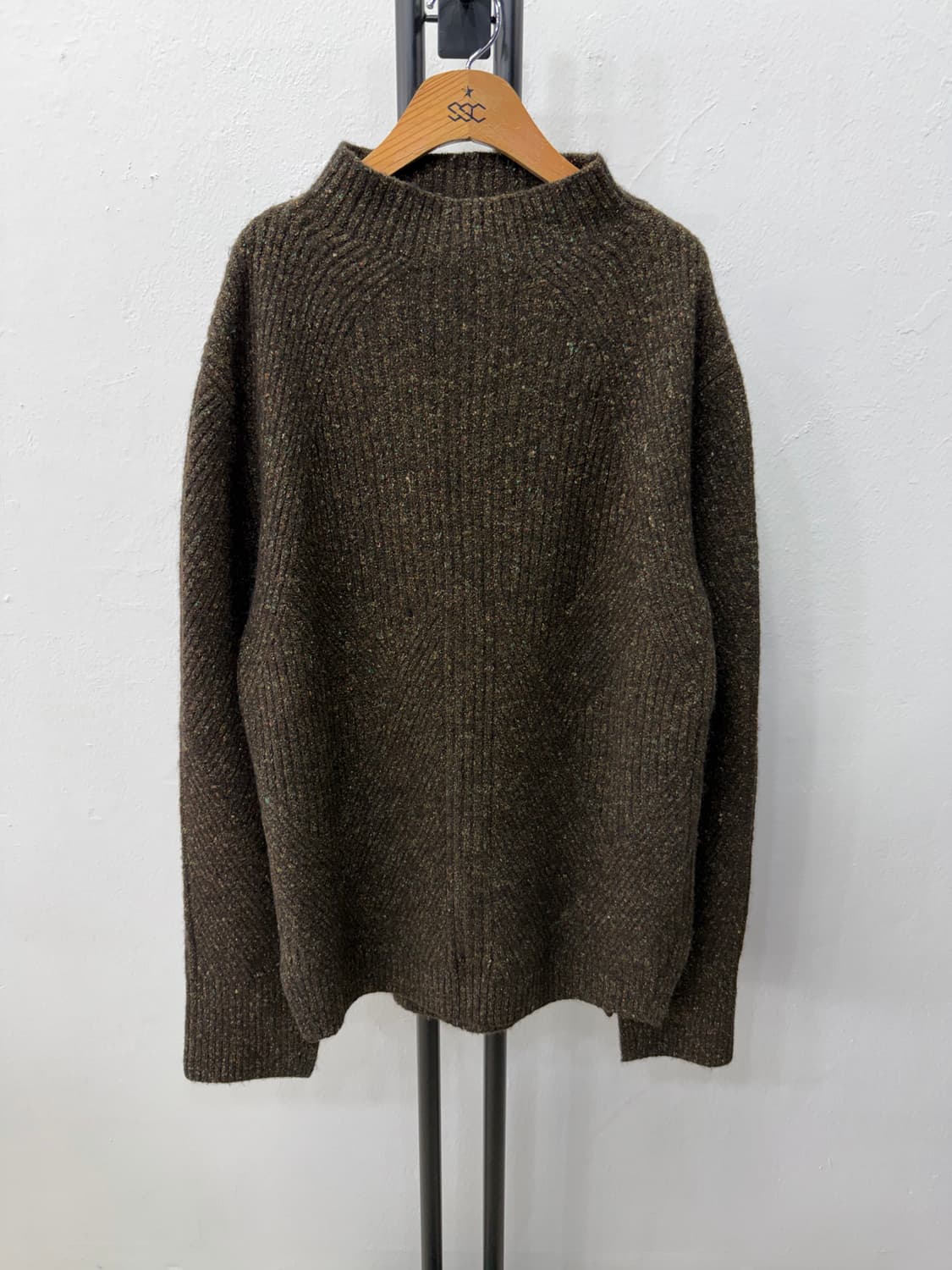 정품) 타임 한섬 여성 브라운 니트 스웨터 90F 상품이미지1