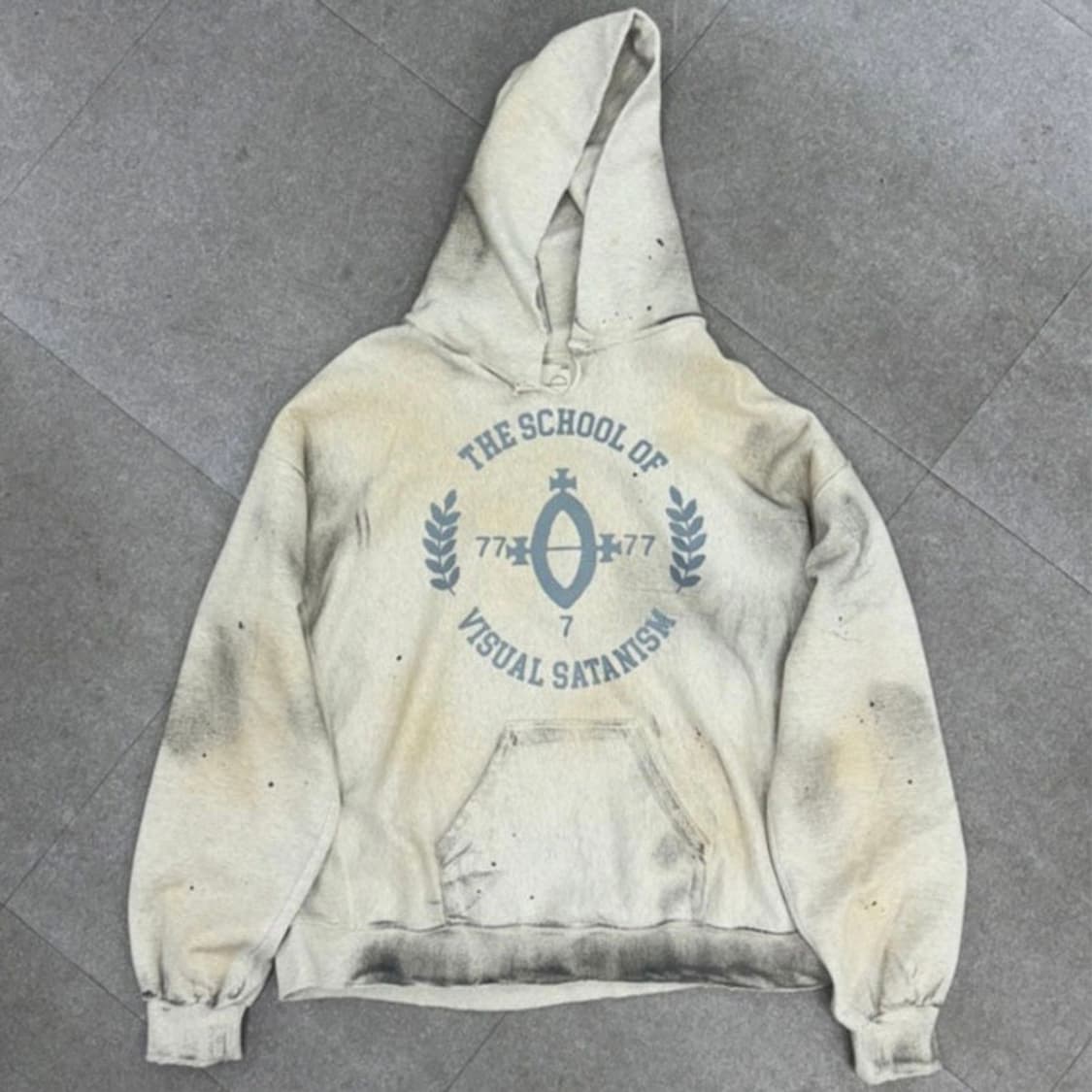 로스트 타운 서플라이 스쿨 로고 데미지 후디 상품이미지1