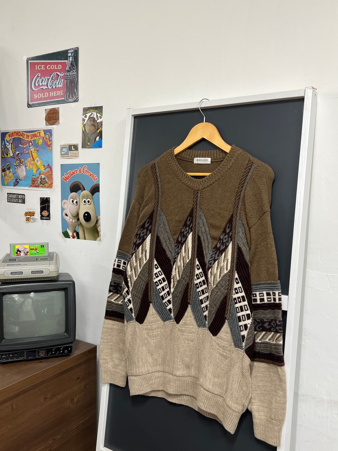 Japan Vintage 제팬 빈티지 패턴 울 니트 상품이미지1