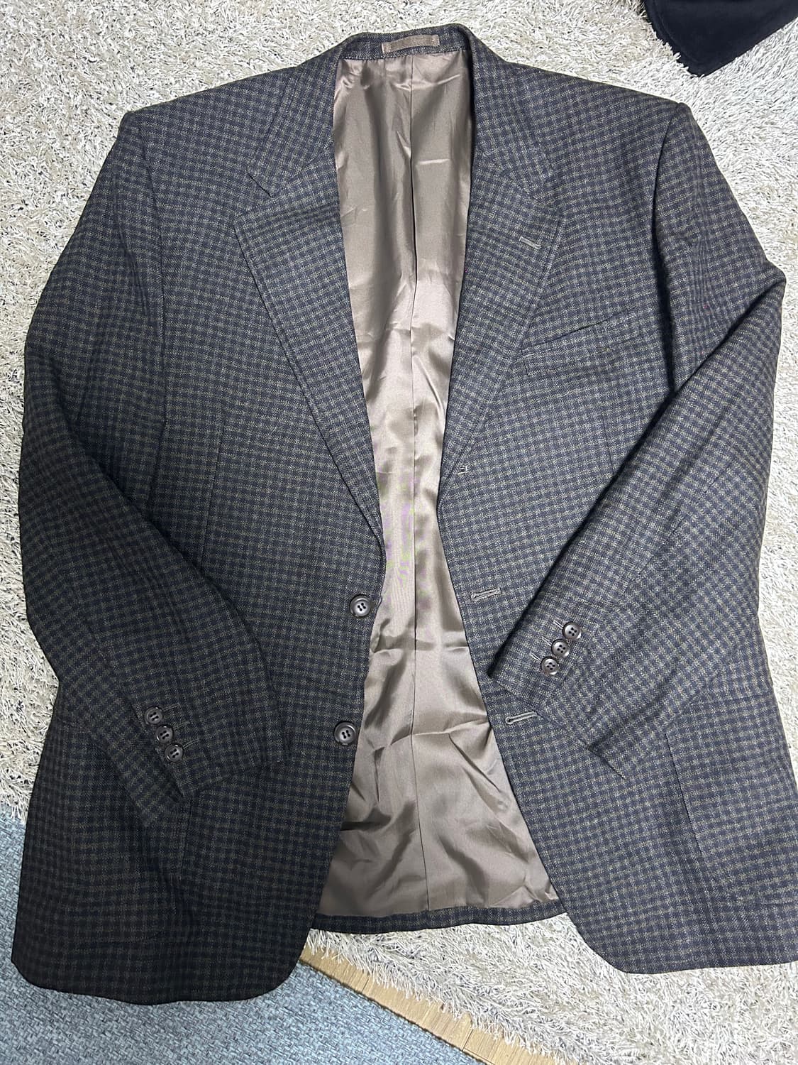 이태리원단 일제 체크블레이저 사이즈 105~110 상품이미지1