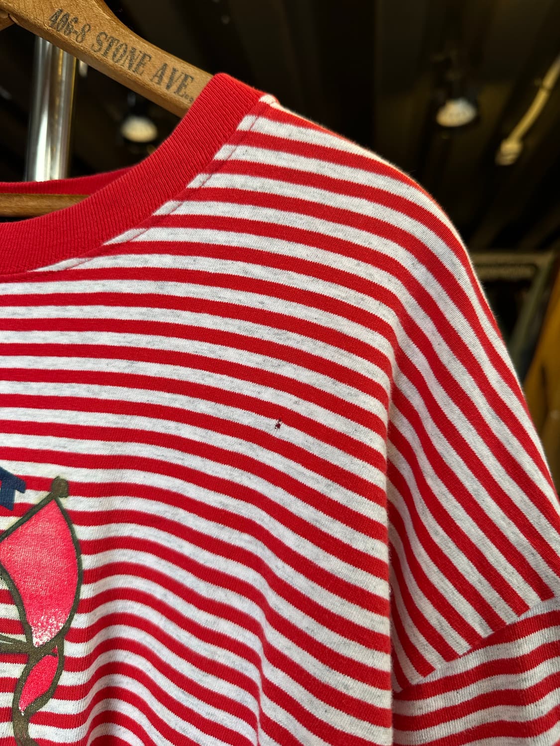 90s 디즈니 미키마우스 스트라이프 티셔츠 made in usa 상품이미지4