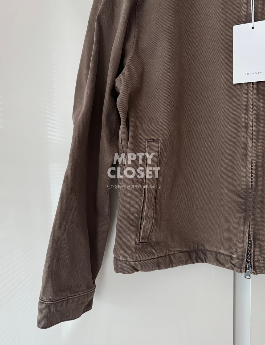 [L] 자라 오리진스 25FW 집업 워크 자켓 브라운 상품이미지5
