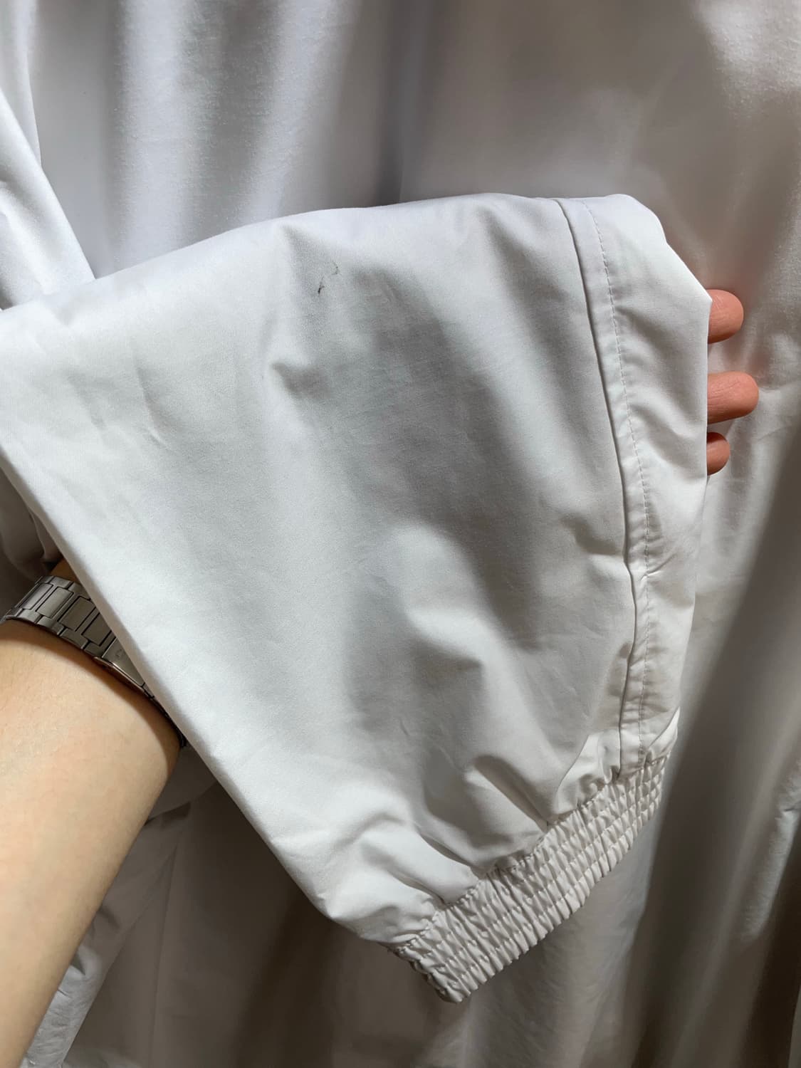 L 나이키 스우시 라인 화이트 바람막이 상품이미지6