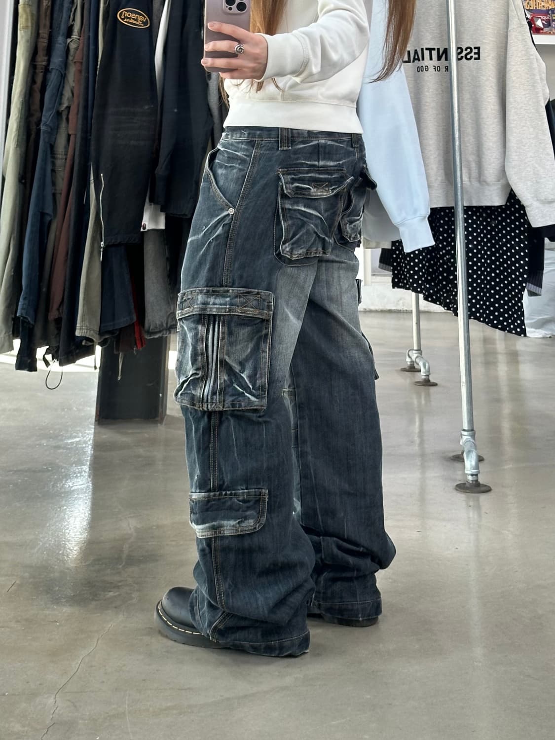 킹웨이진스 멀티포켓 락시크 데님카고팬츠 상품이미지2