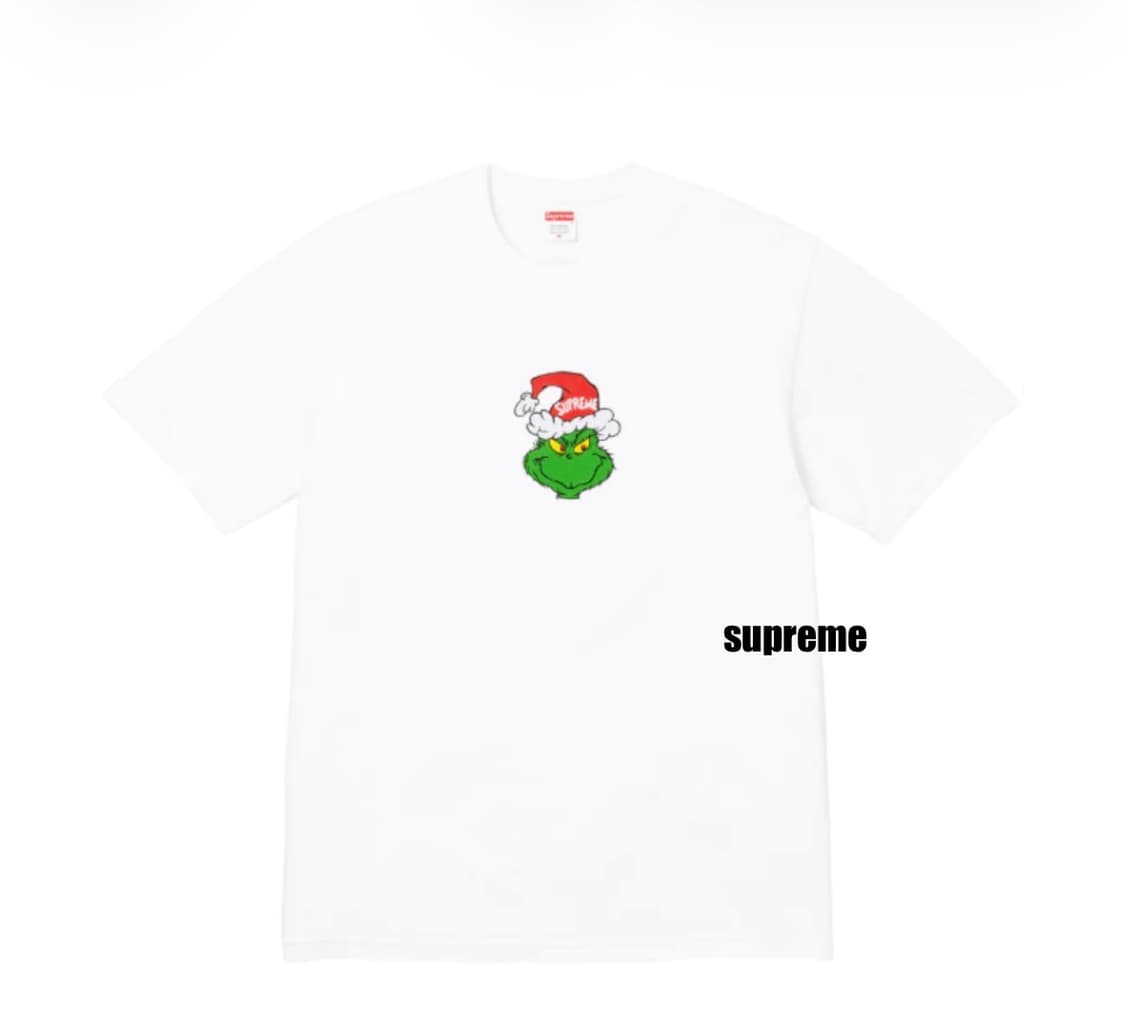 [L] 슈프림 그린치 티셔츠 화이트 - 24FW 상품이미지1