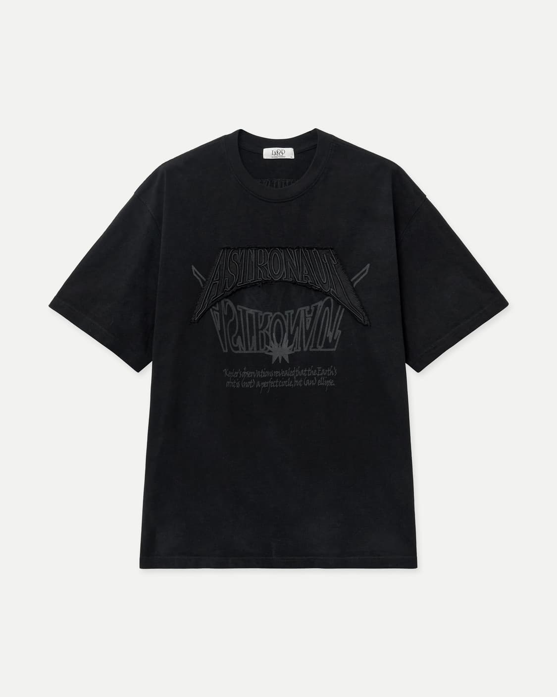 엘무드 ASTRO 패치워크 피그다잉 하프 블랙 반팔 티셔츠 44 상품이미지3