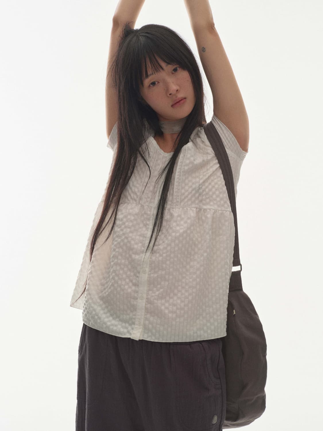 COYSEIO PINTUCK BLOUSE WHITE 상품이미지2