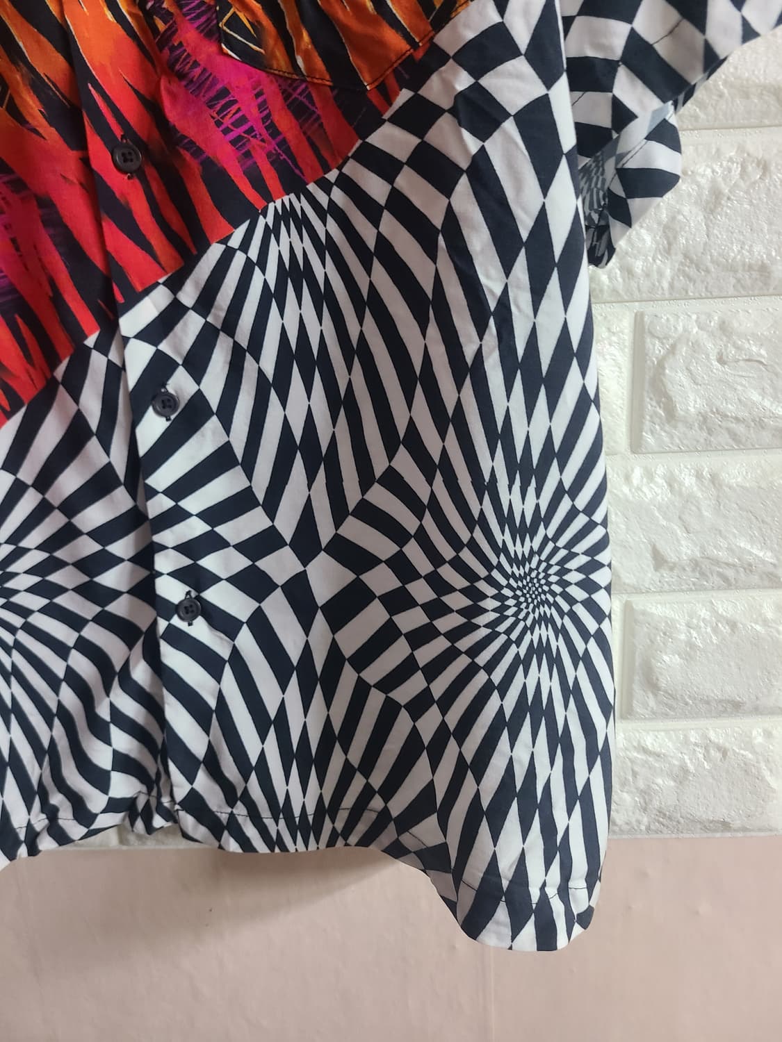 반스 호피 체커보드 남방(실95) 상품이미지3