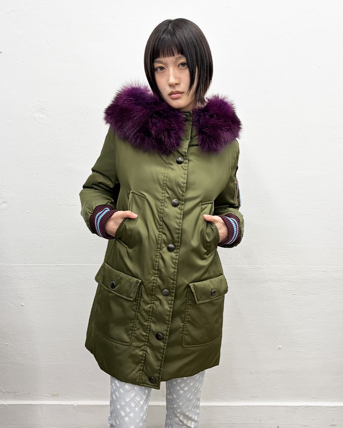 미우미우 2017F/W 퍼 트리밍 파카 상품이미지3