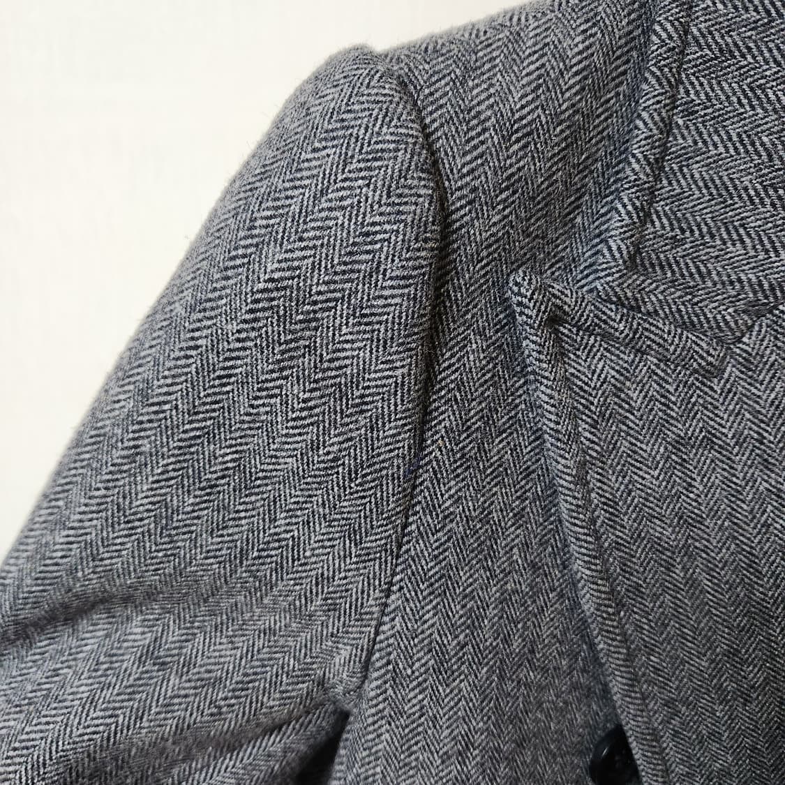 생로랑 헤링본 더블 코트 L made in Italy 상품이미지2