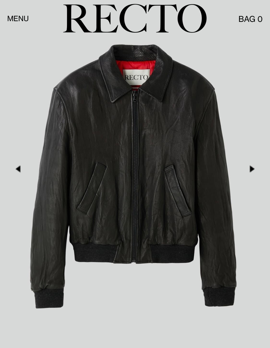 렉토 벤크링클 레더 자켓 XL 상품이미지1