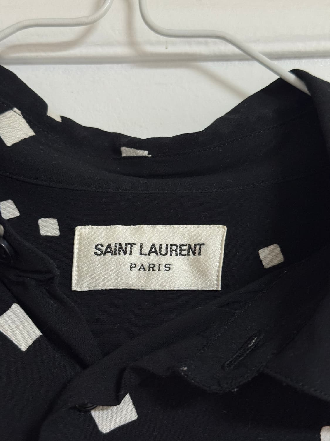 생로랑 스퀘어 패턴 비스코스 반팔 셔츠 상품이미지3