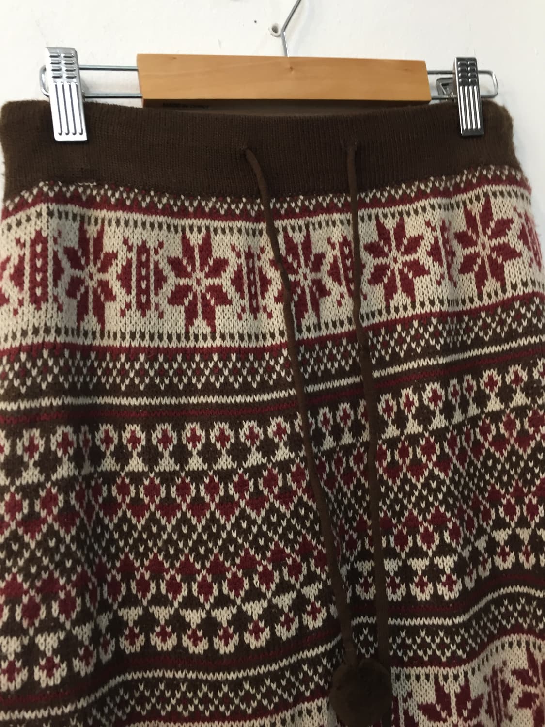 빈티지 노르딕 폼폼 니트 롱스커트 상품이미지4