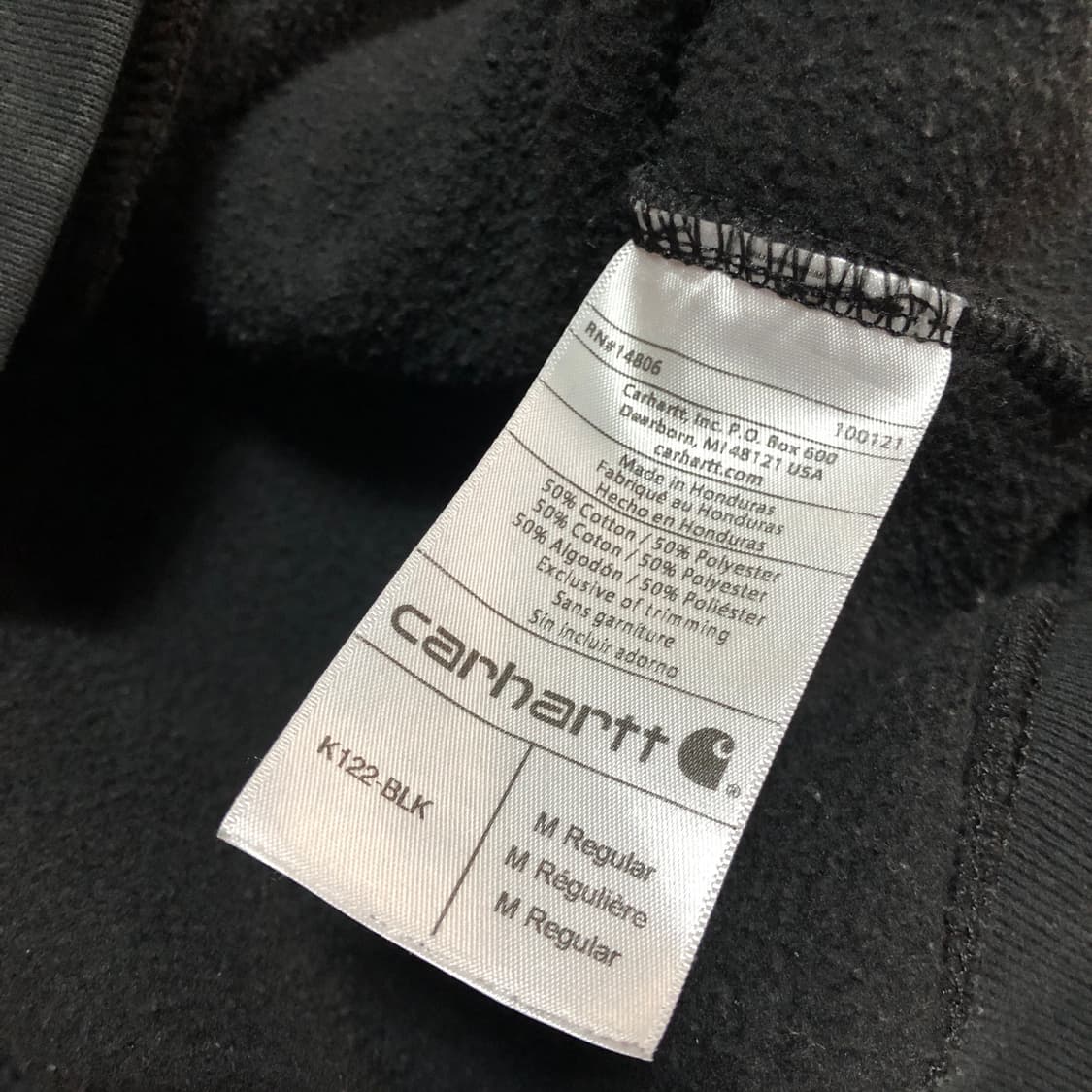 칼하트 후드집업 자켓 깔끔 블랙 상품이미지5